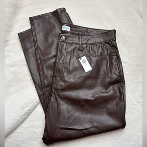 NEW Old Navy High Rise OG Straight Faux Leather jeans